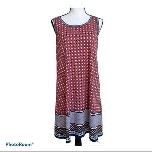 Max‎ Studio Geo Red Print Dress Size Small